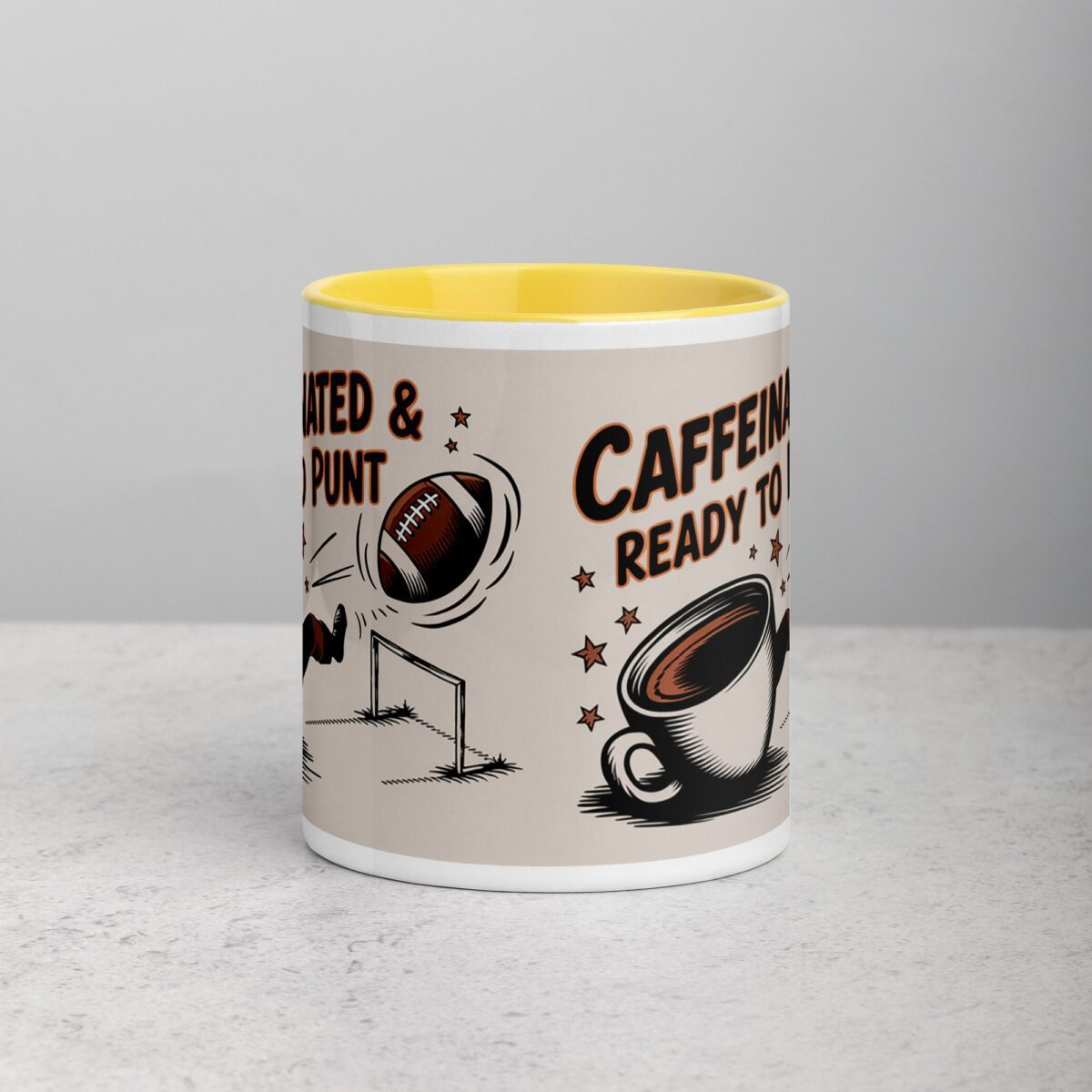 Caffeinated & Ready to Punt Football Mug - Image 19