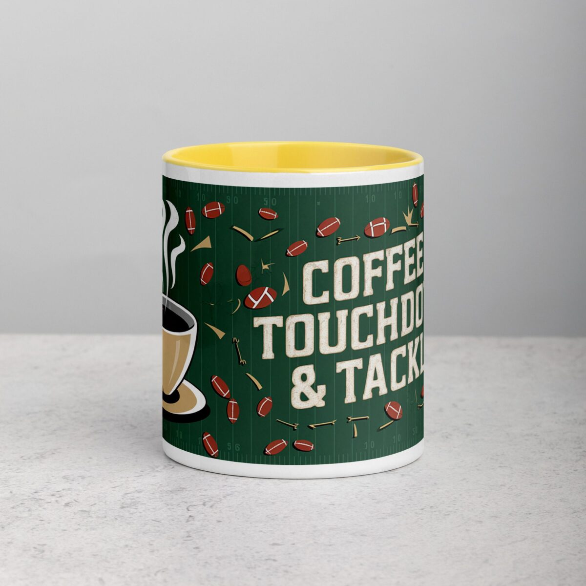 Coffee, Touchdowns & Tackles Football Mug - Image 19