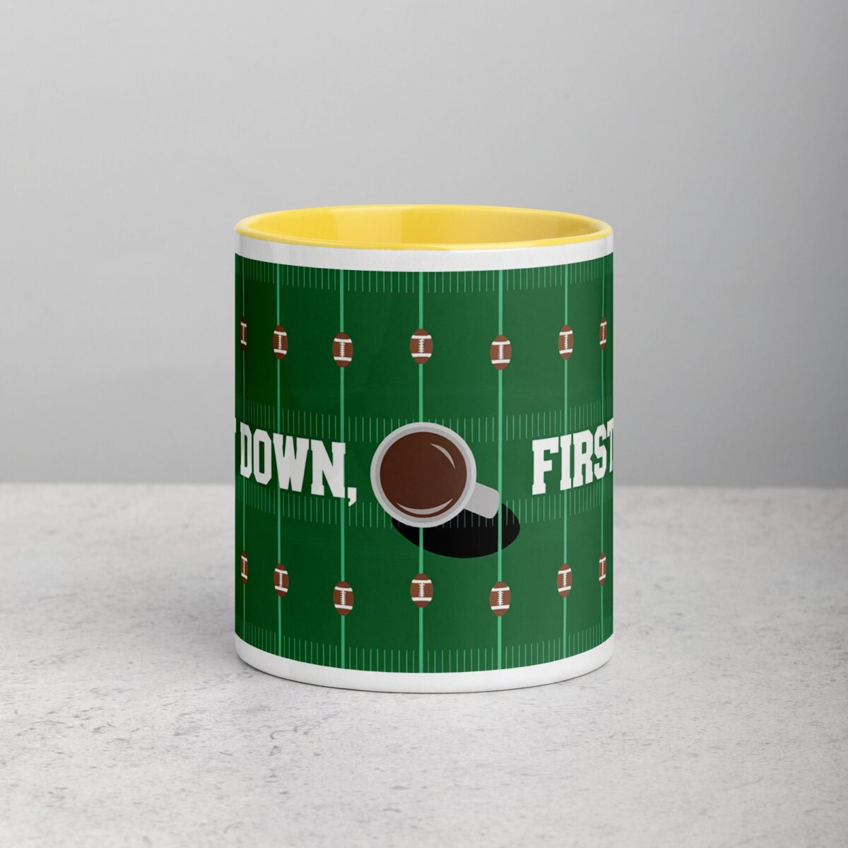 First Down, First Sip Football Coffee Mug - Image 19