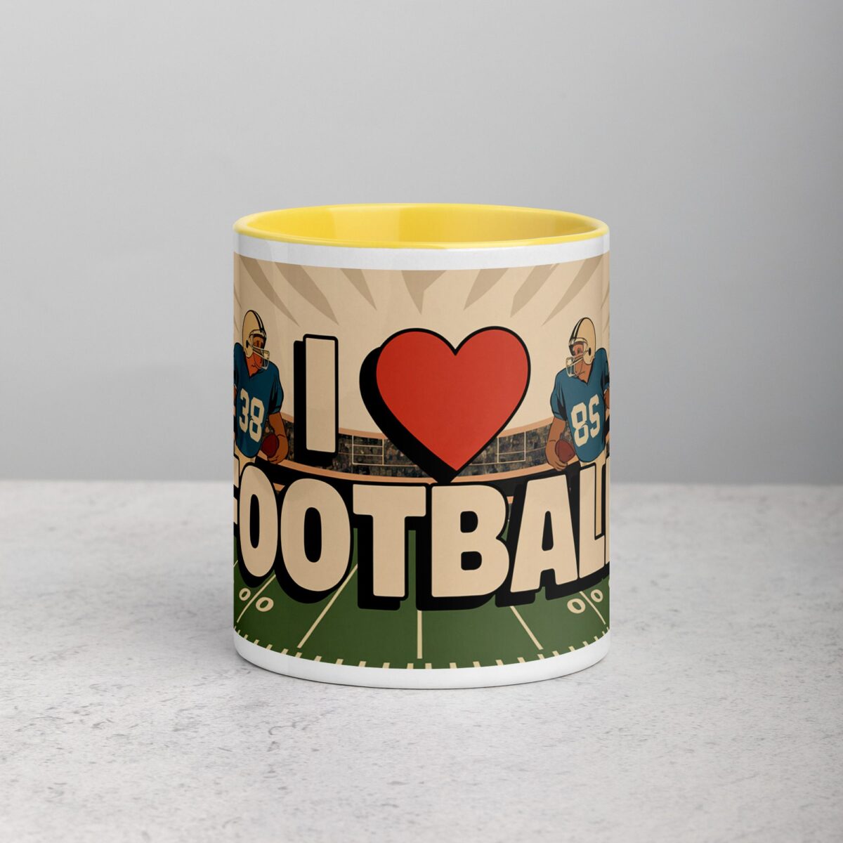 I Love Football Retro Coffee Mug & Tea Cup - Image 19