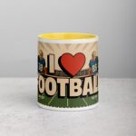 I Love Football Retro Coffee Mug & Tea Cup - Image 19