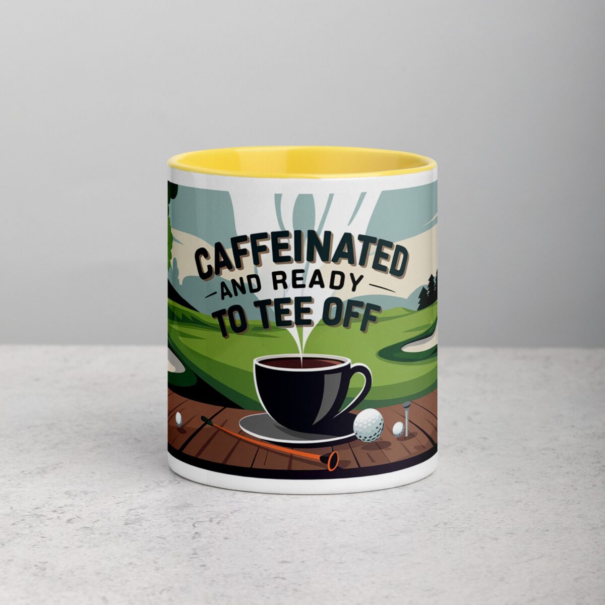 Caffeinated and Ready to Tee Off Golf Mug - Image 19