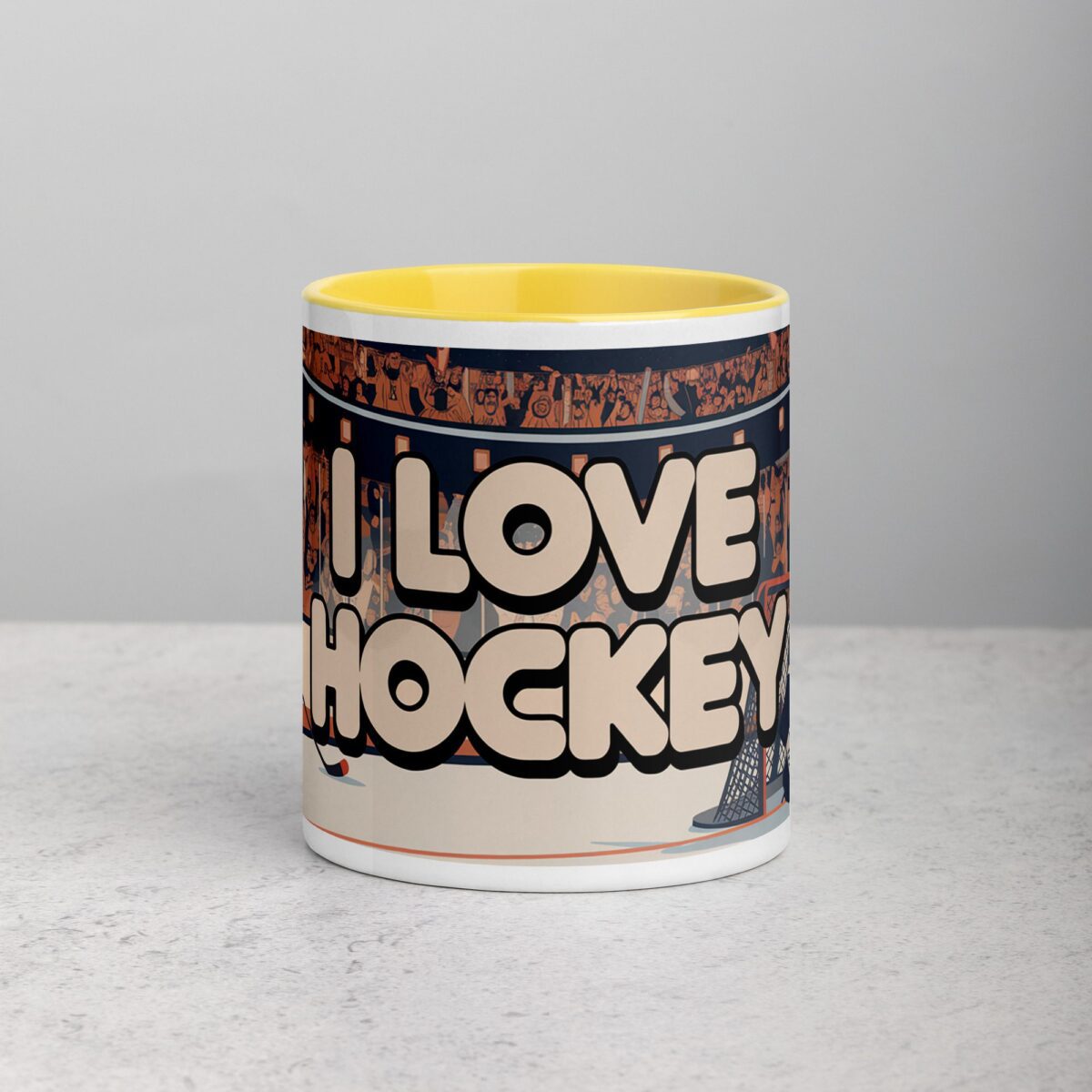 I Love Hockey Retro Hockey Coffee Cup - Image 19