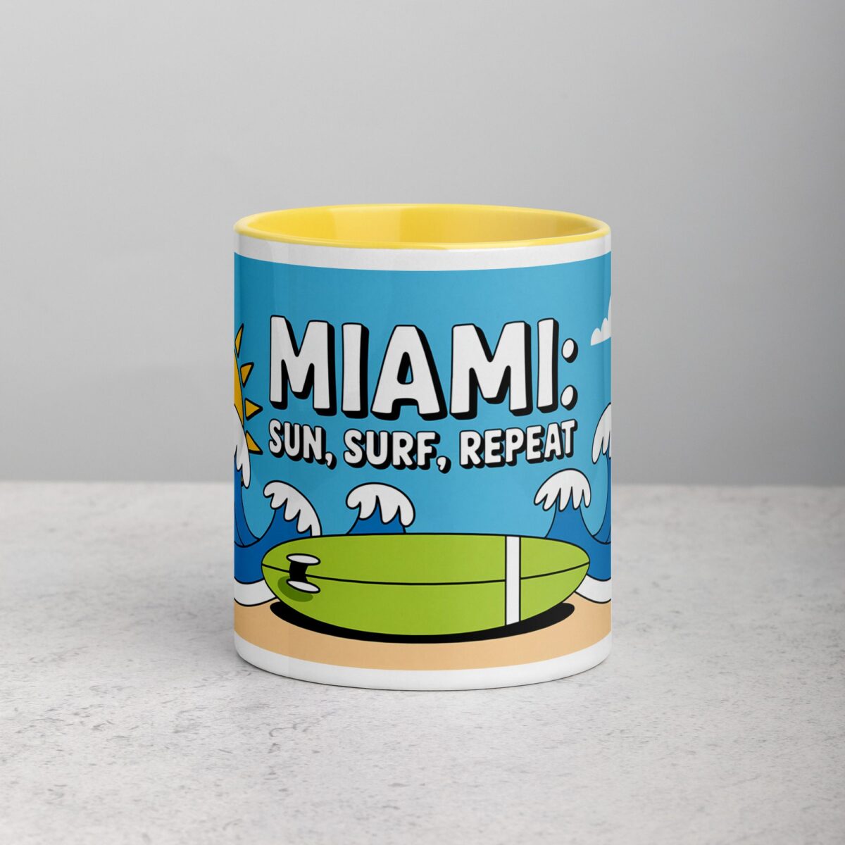 Miami: Sun, Surf, Repeat Coffee Mug - Image 19