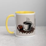 Fueled by Coffee & First Downs Football Mug - Image 20