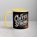 My Coffee Game is Strong Football Mug - Image 20