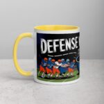 Defense Wins Games, Coffee Starts Days Football Mug - Image 20