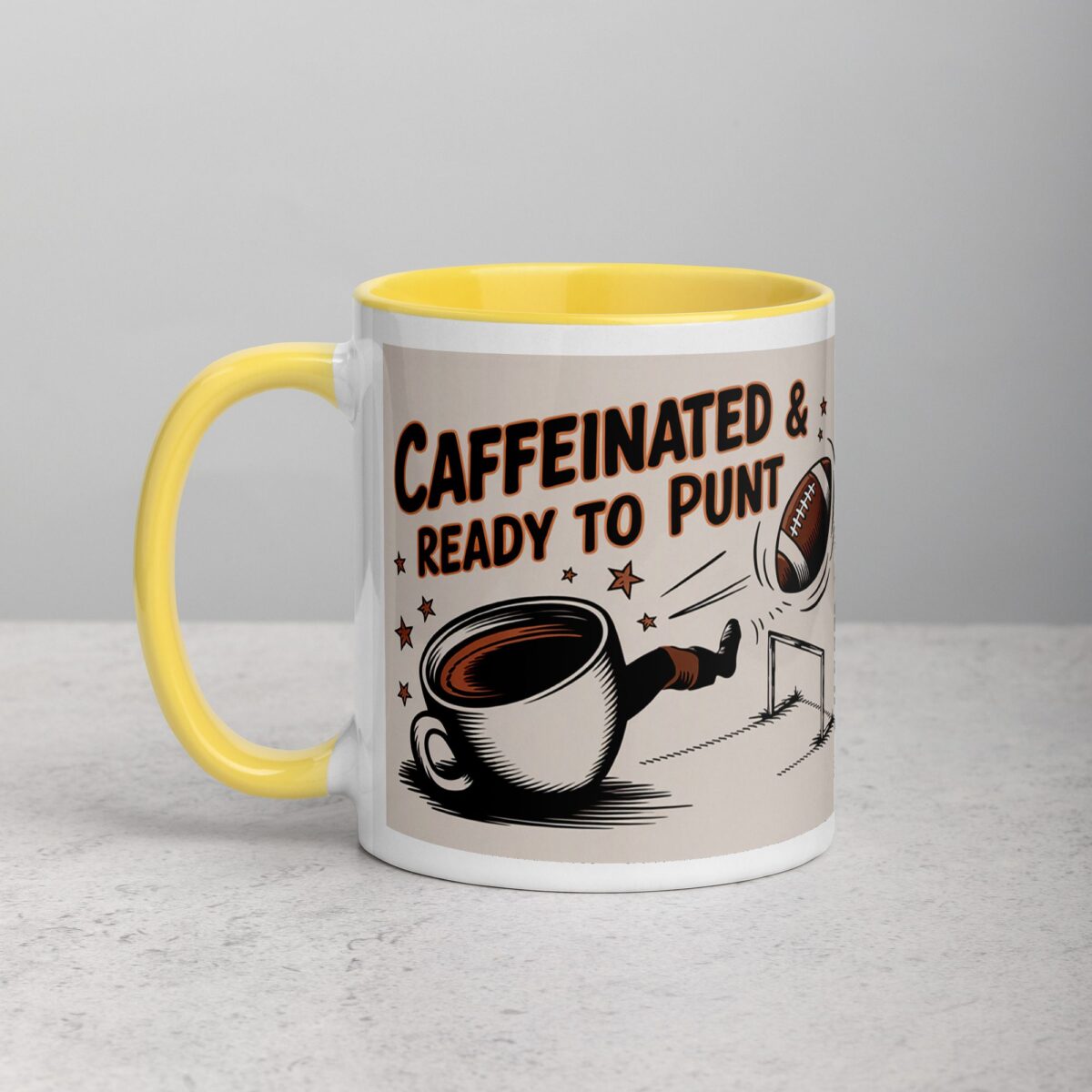 Caffeinated & Ready to Punt Football Mug - Image 20