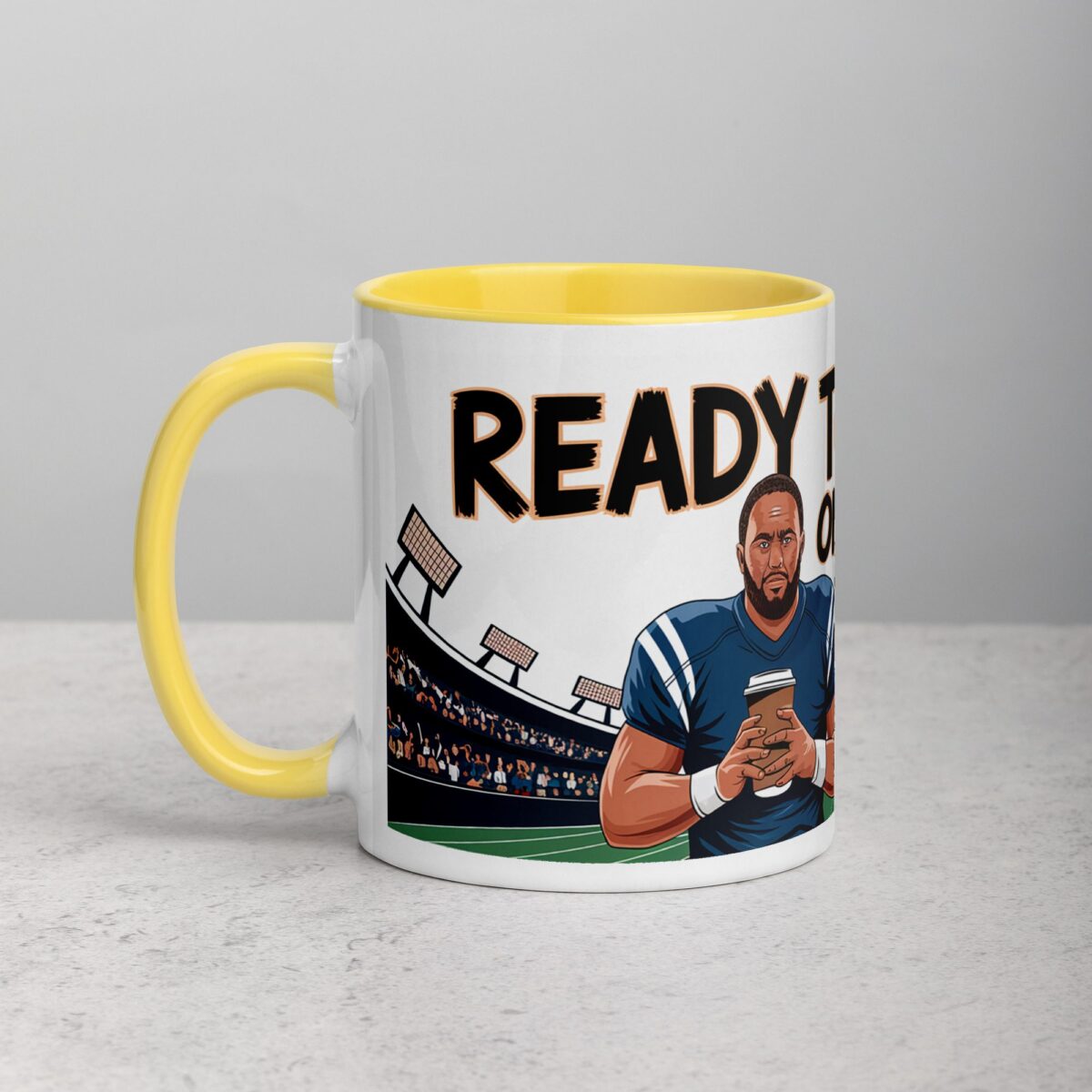 Ready to Pass… on Decaf Football Coffee Mug - Image 20