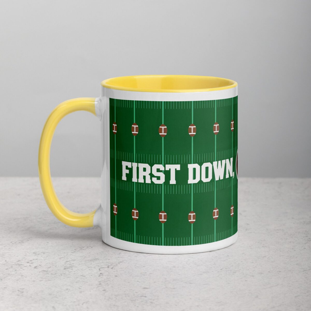 First Down, First Sip Football Coffee Mug - Image 20