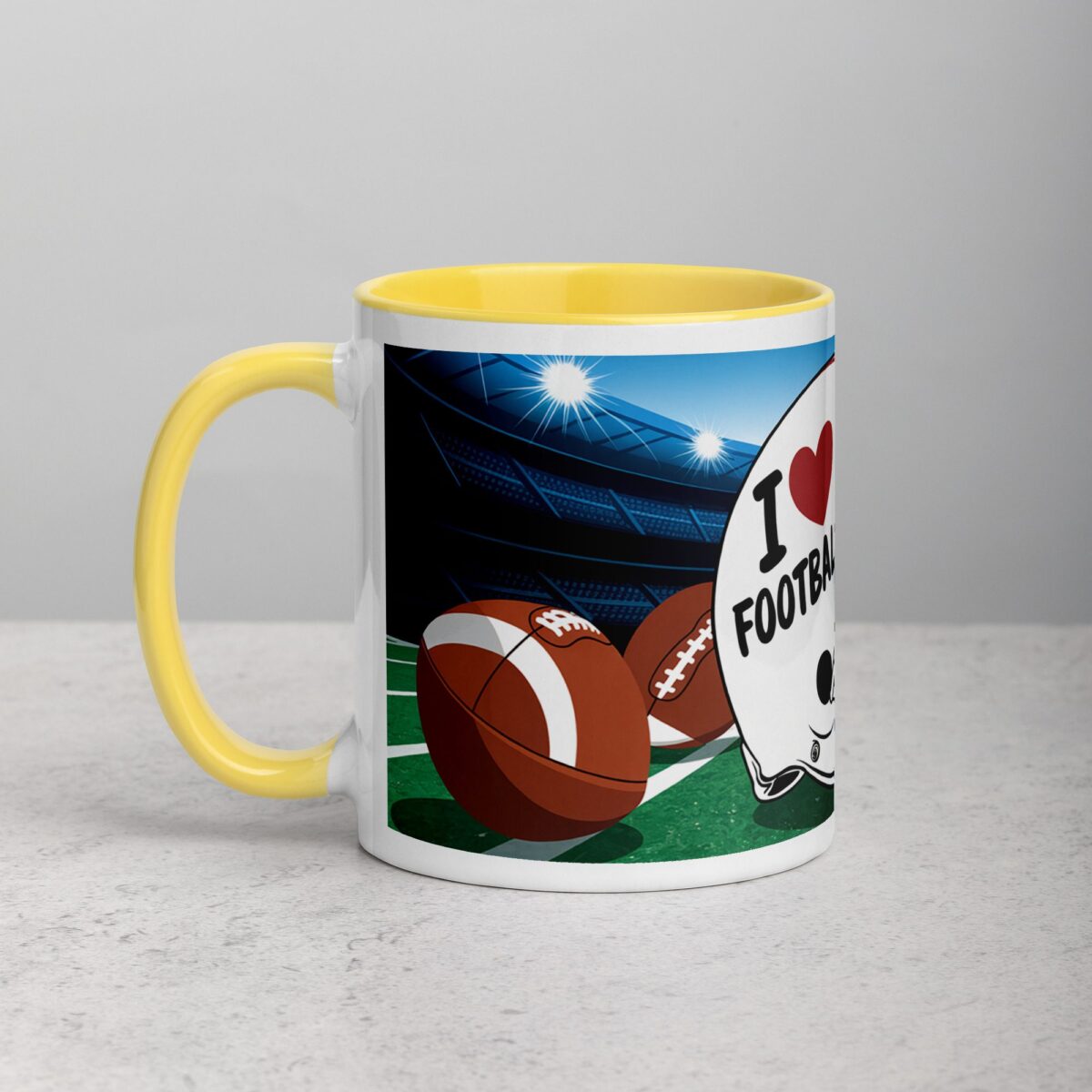 I Love Football Fun Coffee Mug & Tea Cup - Image 20