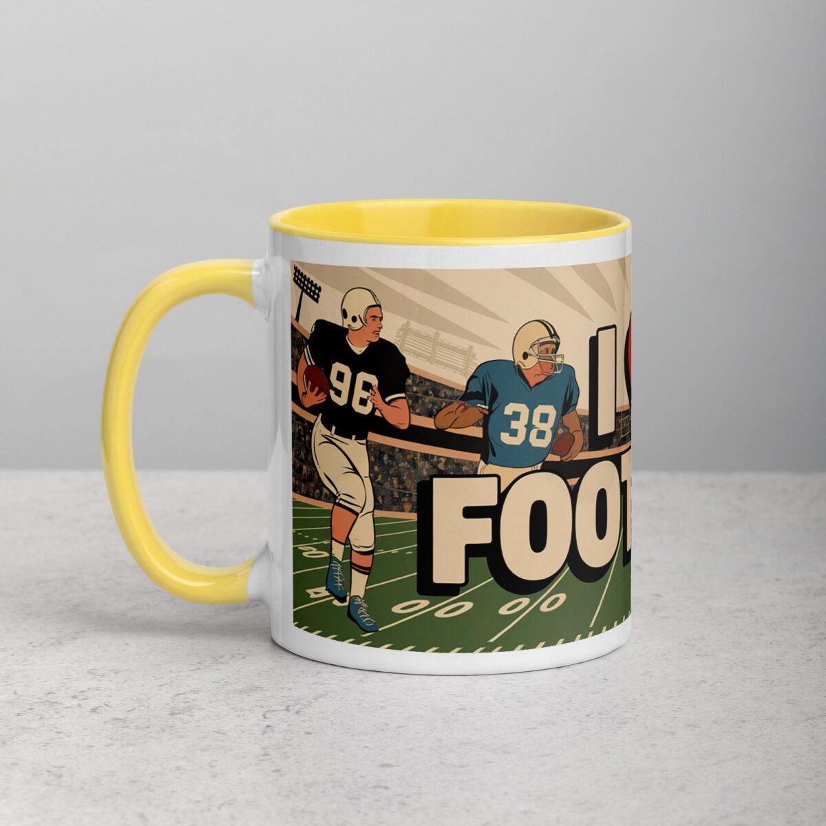 I Love Football Retro Coffee Mug & Tea Cup - Image 20