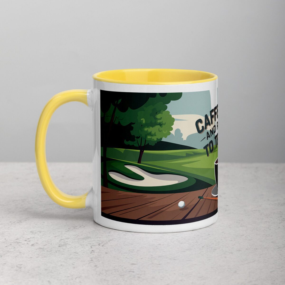 Caffeinated and Ready to Tee Off Golf Mug - Image 20