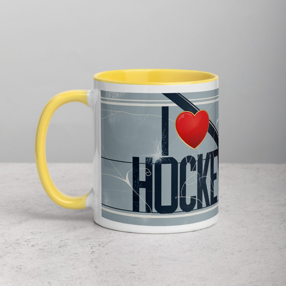 I Love Hockey Elegant Hockey Coffee Cup - Image 20