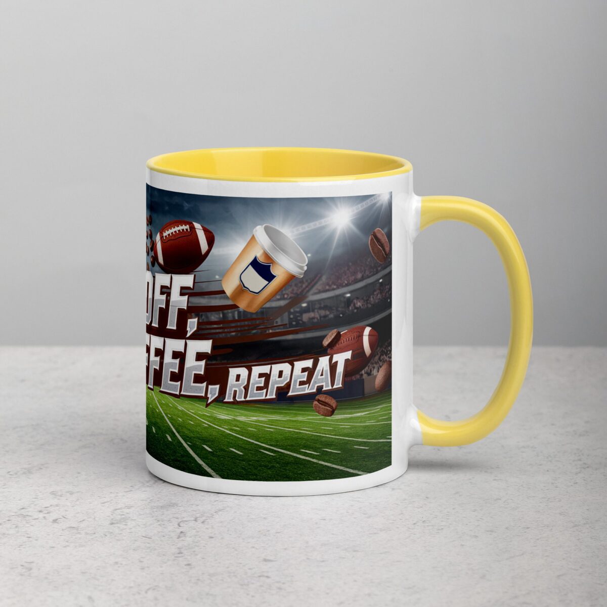 Kickoff, Coffee, Repeat Football Mug - Image 21