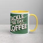 Tackle the Day with Coffee Football Mug - Image 21