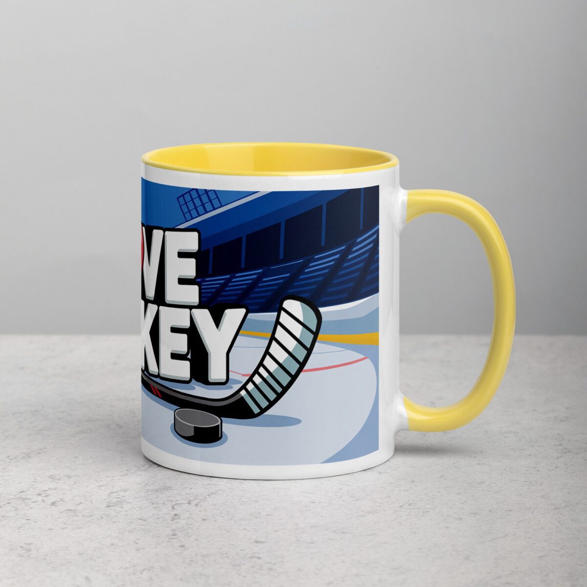 I Love Hockey Fun Hockey Coffee Cup - Image 21