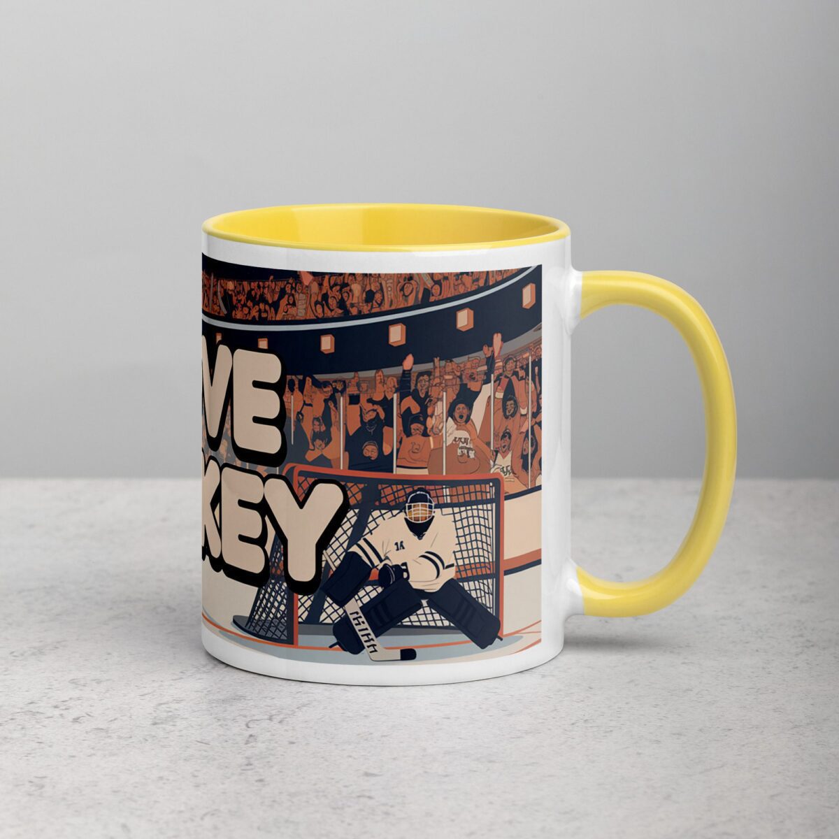 I Love Hockey Retro Hockey Coffee Cup - Image 21