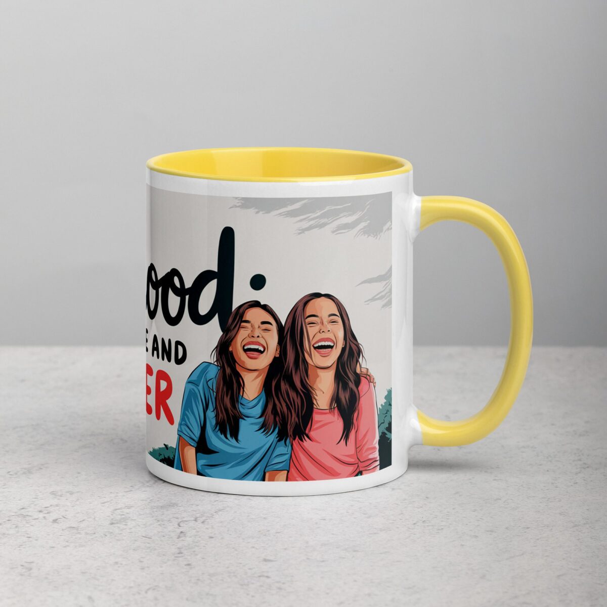 Sisterhood: Powered by Love and Laughter Coffee Mug - Image 21