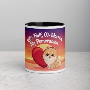 100% Fluff, 0% Worries: My Pomeranian Coffee Mug