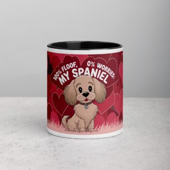 100% Floof, 0% Worries: My Spaniel Coffee Mug