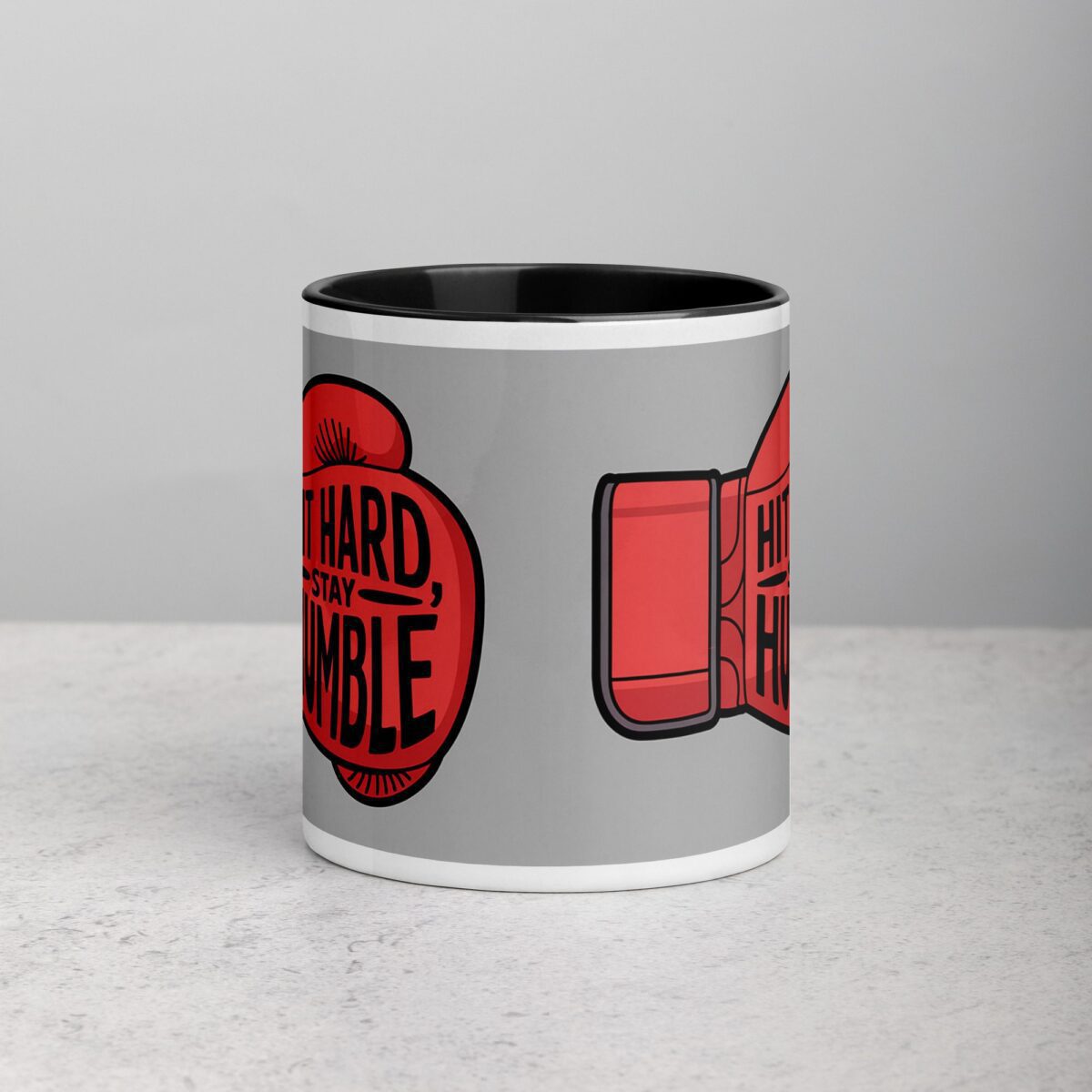 Hit Hard, Stay Humble Boxing Mug - Image 2