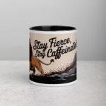 Stay Fierce, Stay Caffeinated Lion Coffee Mug