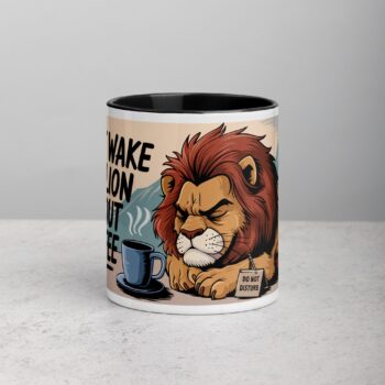 Don’t Wake the Lion Without Coffee Mug