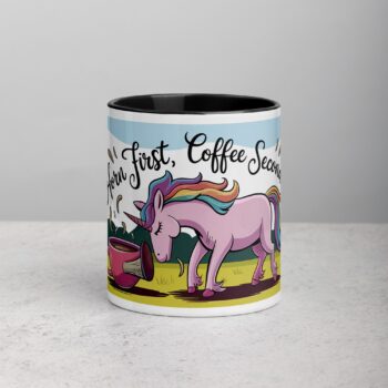 Horn First, Coffee Second Unicorn Mug