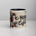 Horned and Caffeinated Goat Coffee Mug