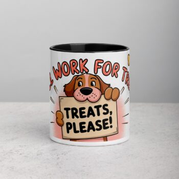 Will Work for Treats Dog Coffee Mug