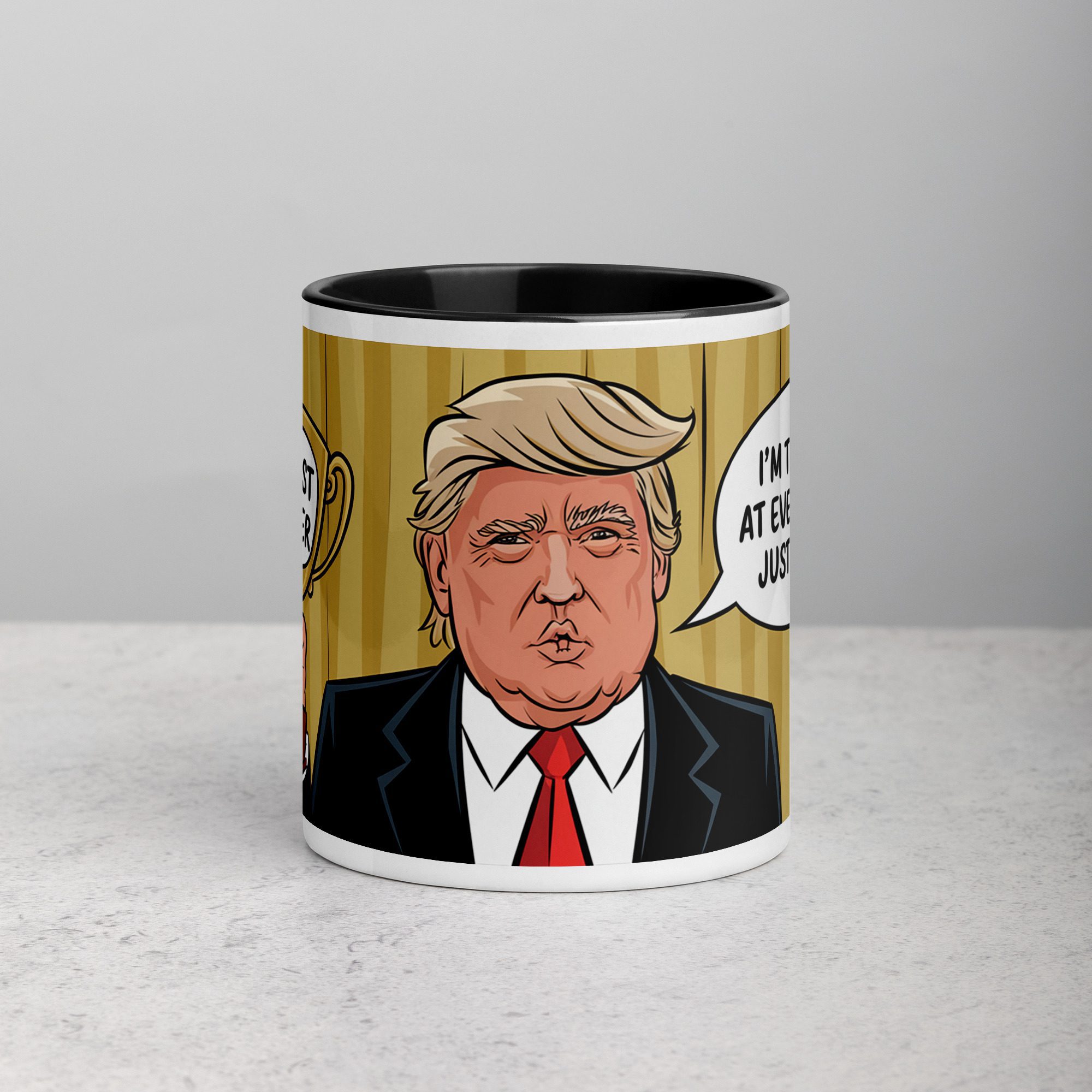 white-ceramic-mug-with-color-inside-black-11-oz-front-677440ce3bb9a.jpg I’m the Best at Everything. Just Ask Me. Trump Mug - Image 1