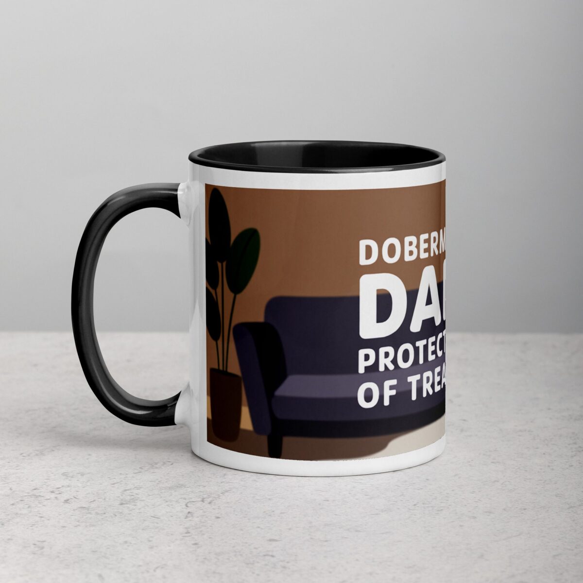 Doberman Dad: Protector of Treats Coffee Mug - Image 2