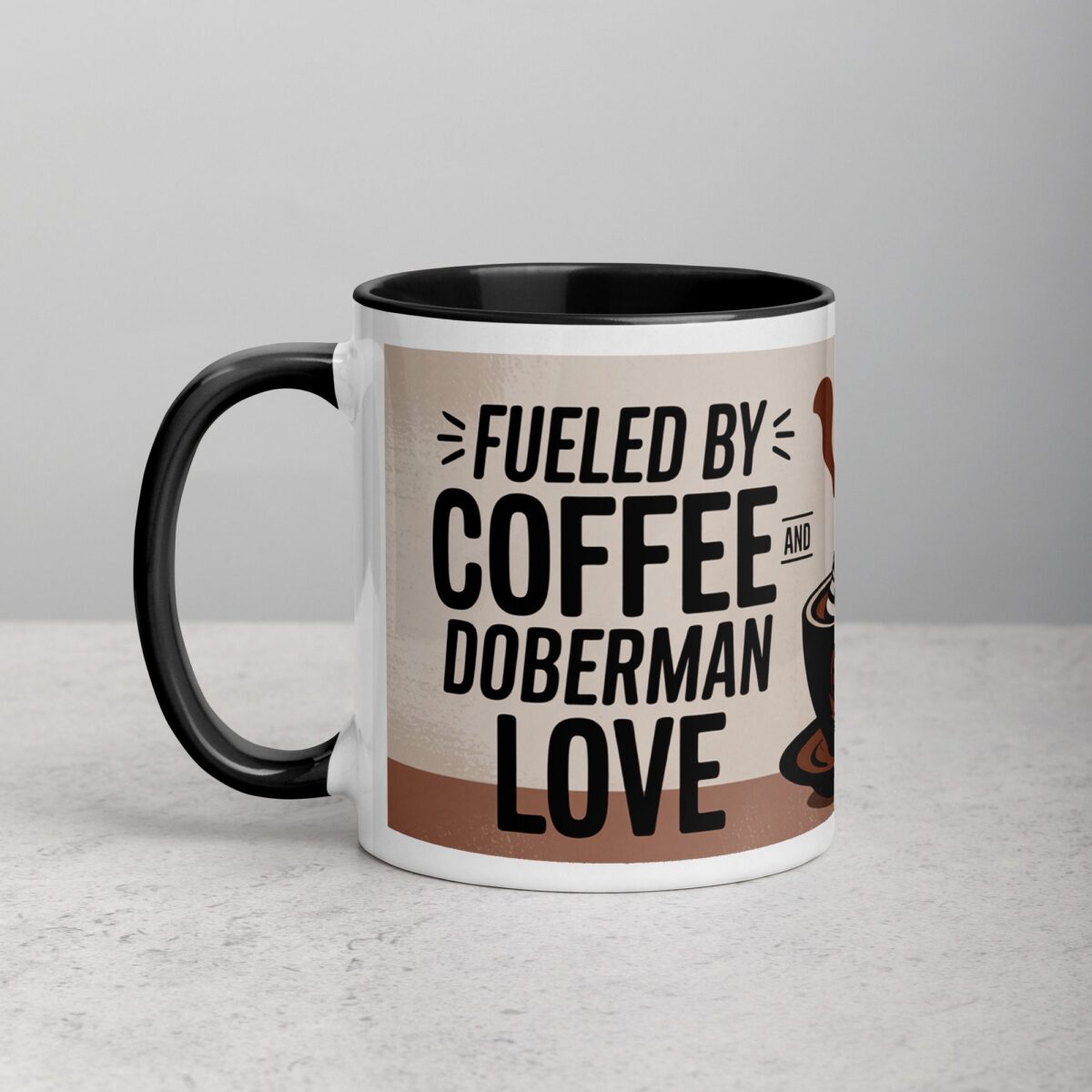 Fueled by Coffee and Doberman Love Mug - Image 2
