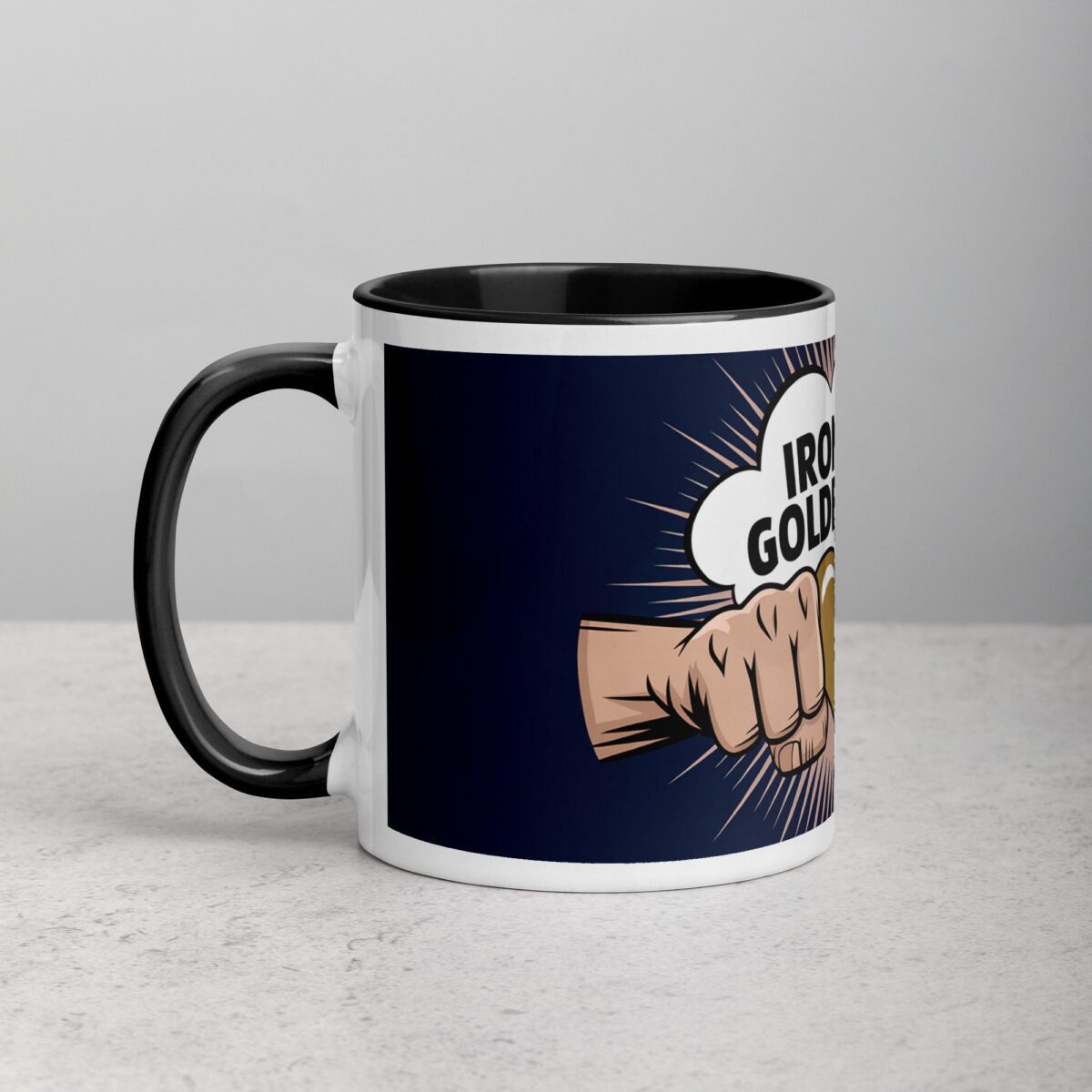 Iron Fists, Golden Heart Boxing Mug - Image 2