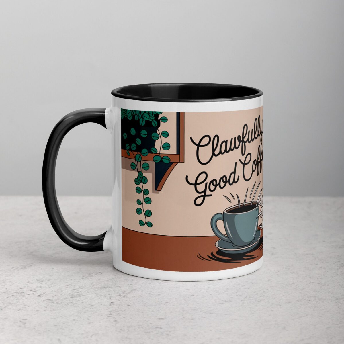 Clawfully Good Coffee Cat Mug - Image 2