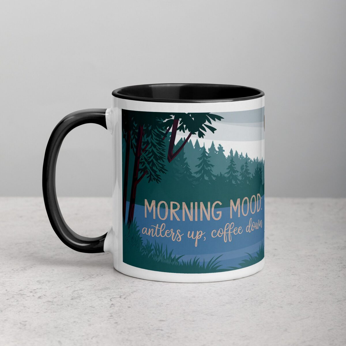 Morning Mood: Antlers Up, Coffee Down Mug - Image 2