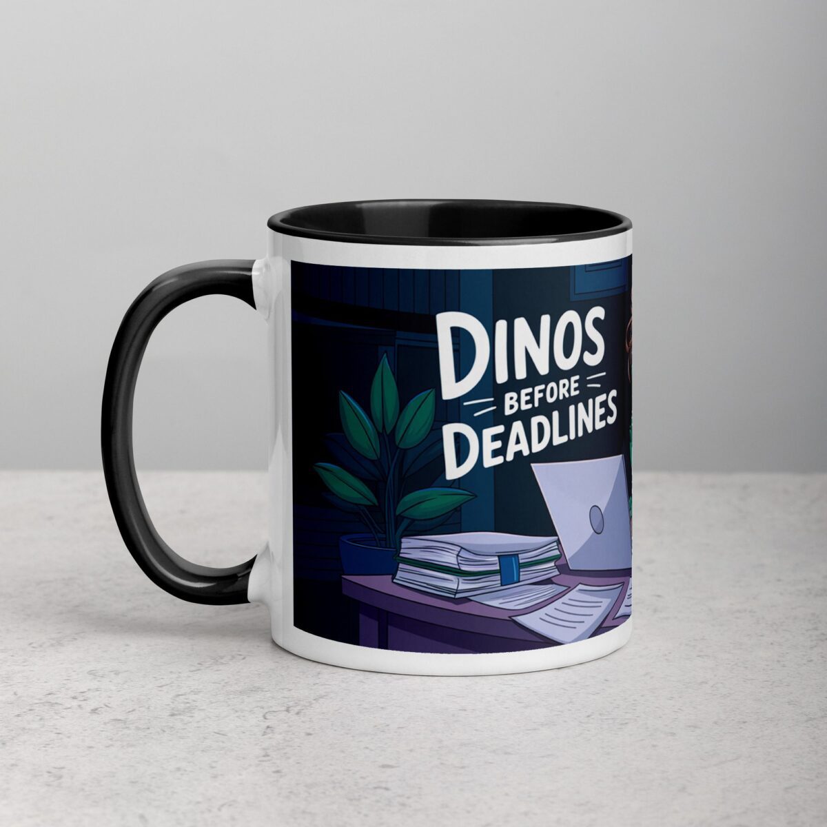 Dinos Before Deadlines Coffee Mug - Image 2