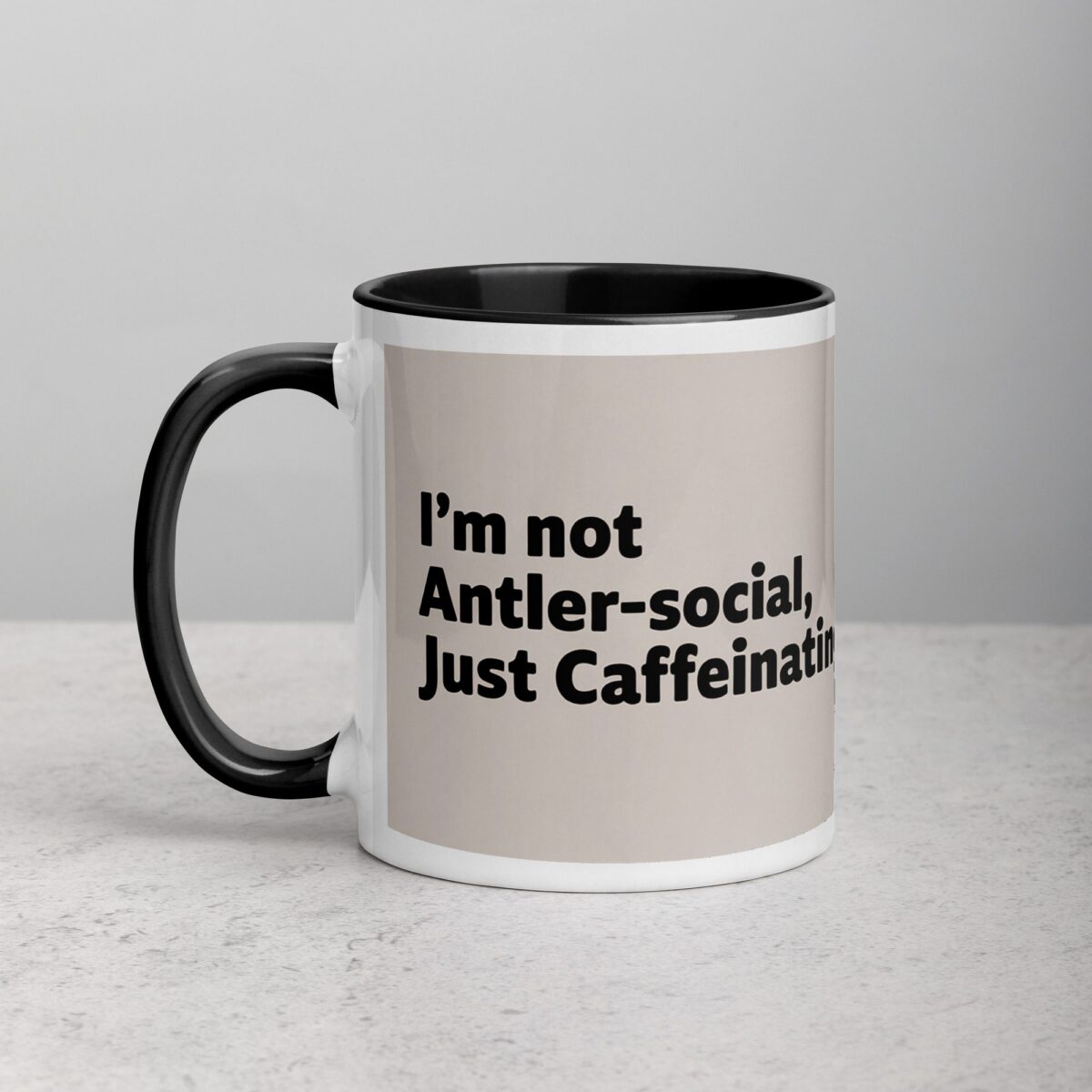 I’m Not Antler-Social, Just Caffeinating Moose Mug - Image 2
