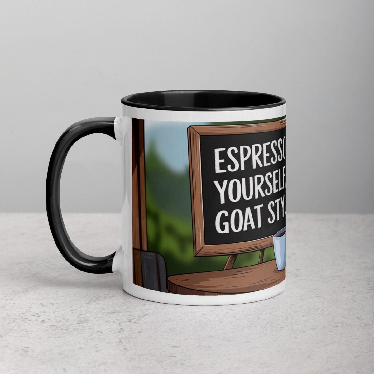 Espresso Yourself, Goat Style Coffee Mug - Image 2
