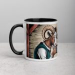 Horned and Caffeinated Goat Coffee Mug - Image 2
