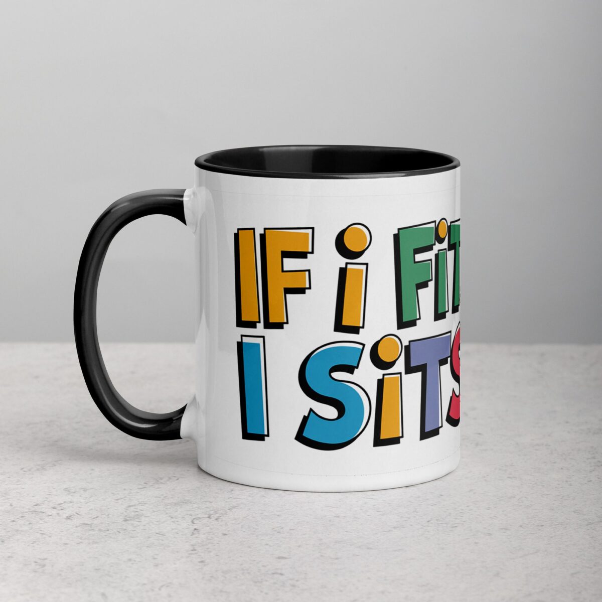 If I Fits, I Sits Cat Coffee Mug & Tea Cup - Image 2