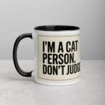I’m a Cat Person. Don’t Judge Me Mug - Image 2