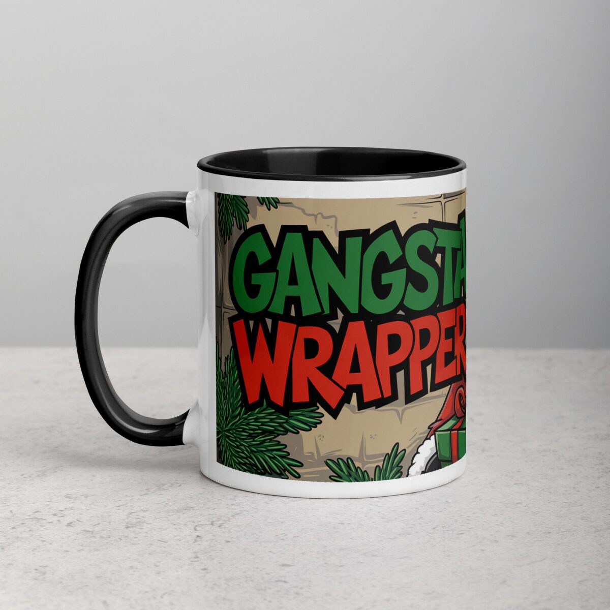 Gangsta Wrapper Christmas Santa Mug - Image 2