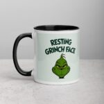 Resting Grinch Face Christmas Coffee Mug