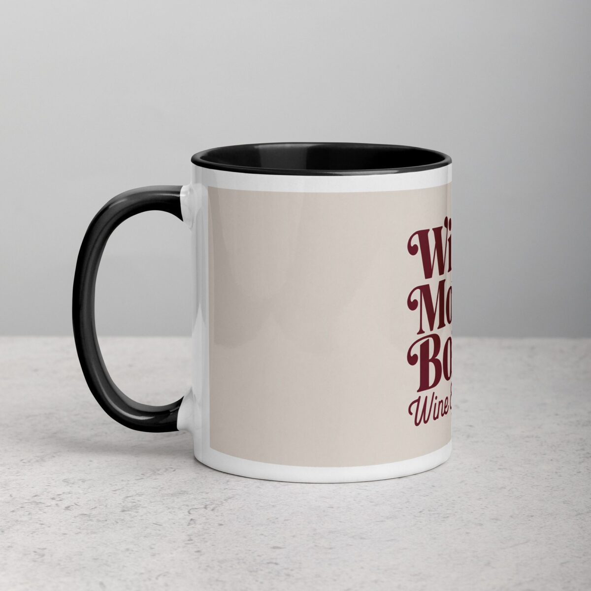Wife, Mom, Boss, Wine Enthusiast Coffee Mug - Image 2