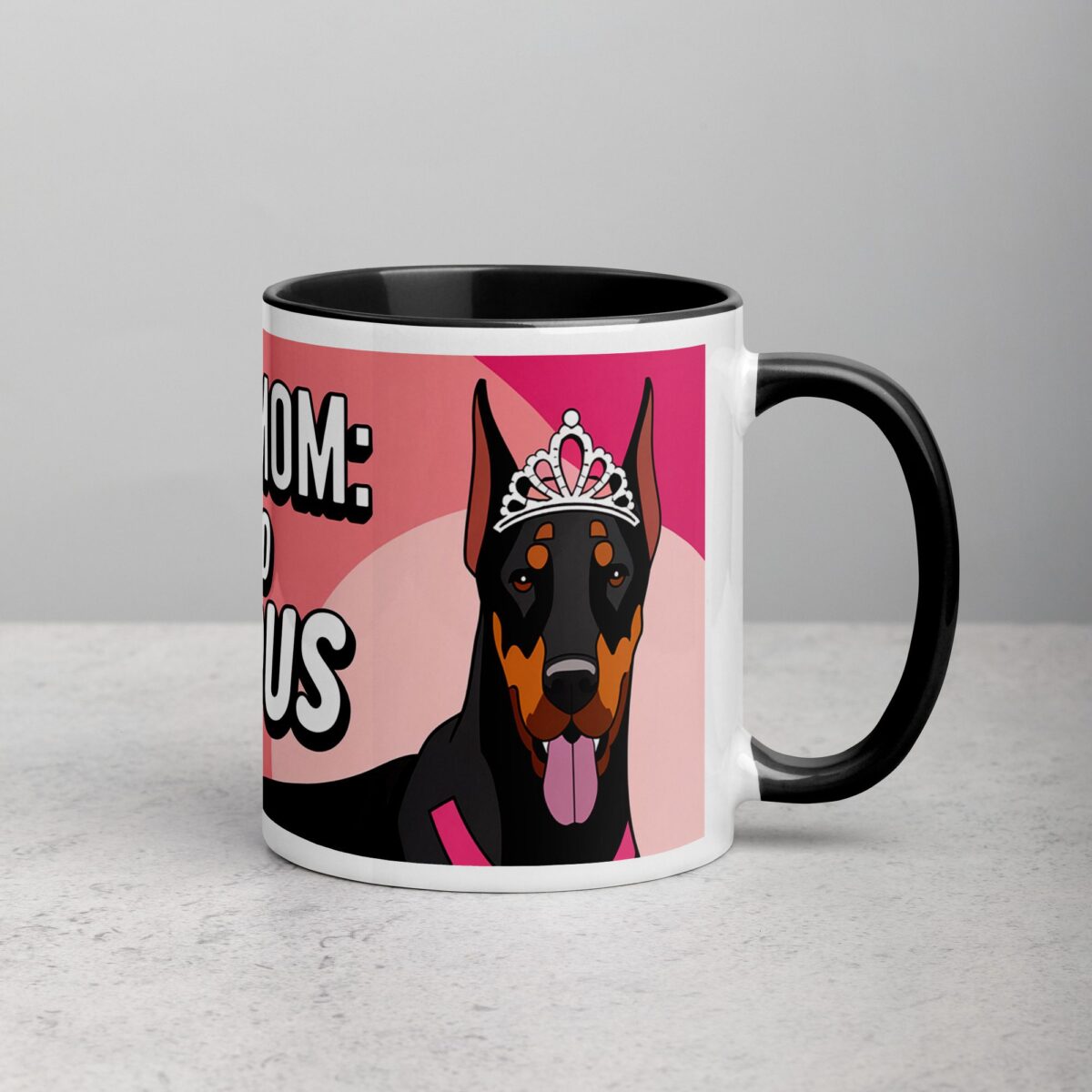 Doberman Mom: Fierce and Fabulous Coffee Mug - Image 4