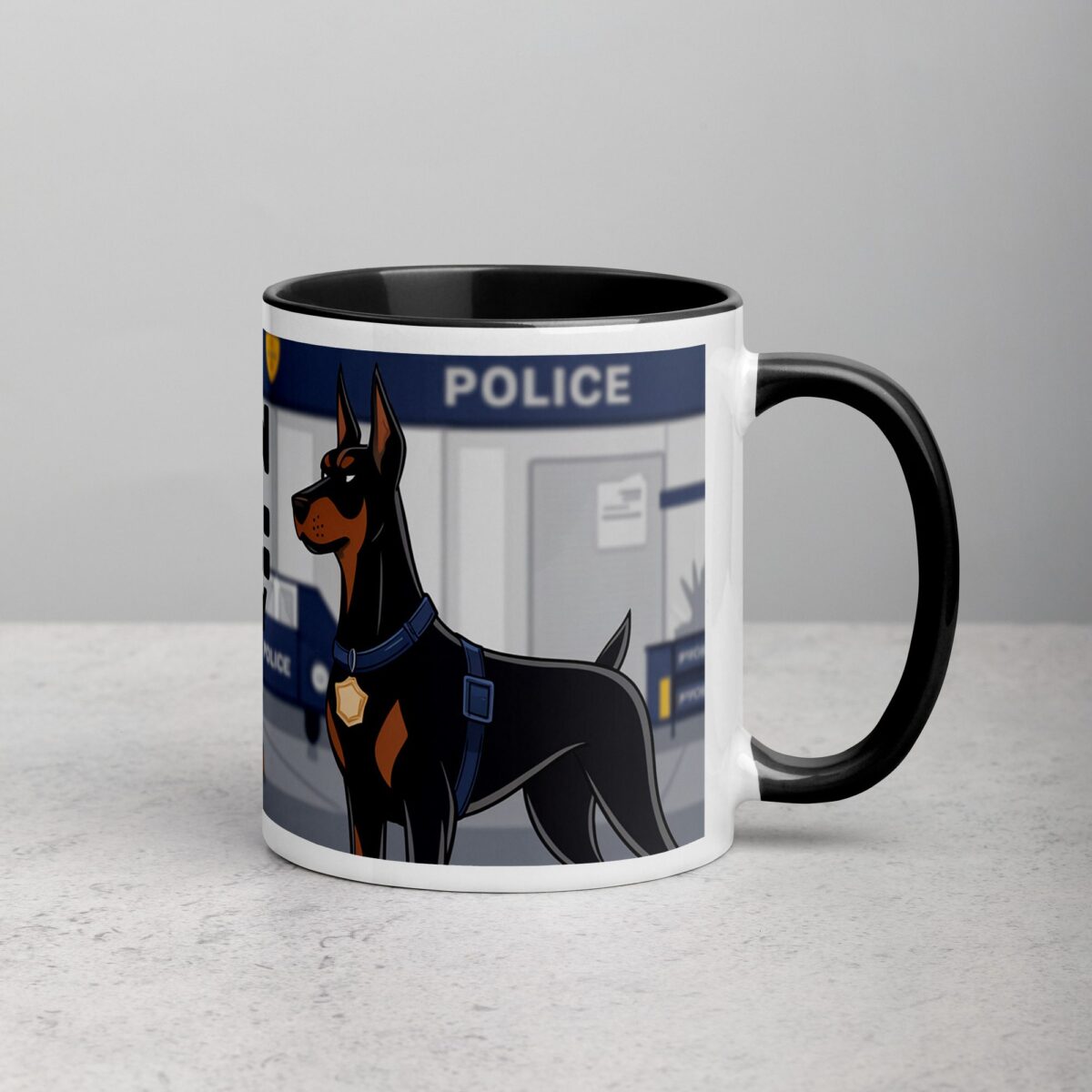 Doberman Patrol: Always on Duty Coffee Mug & Tea Cup - Image 3
