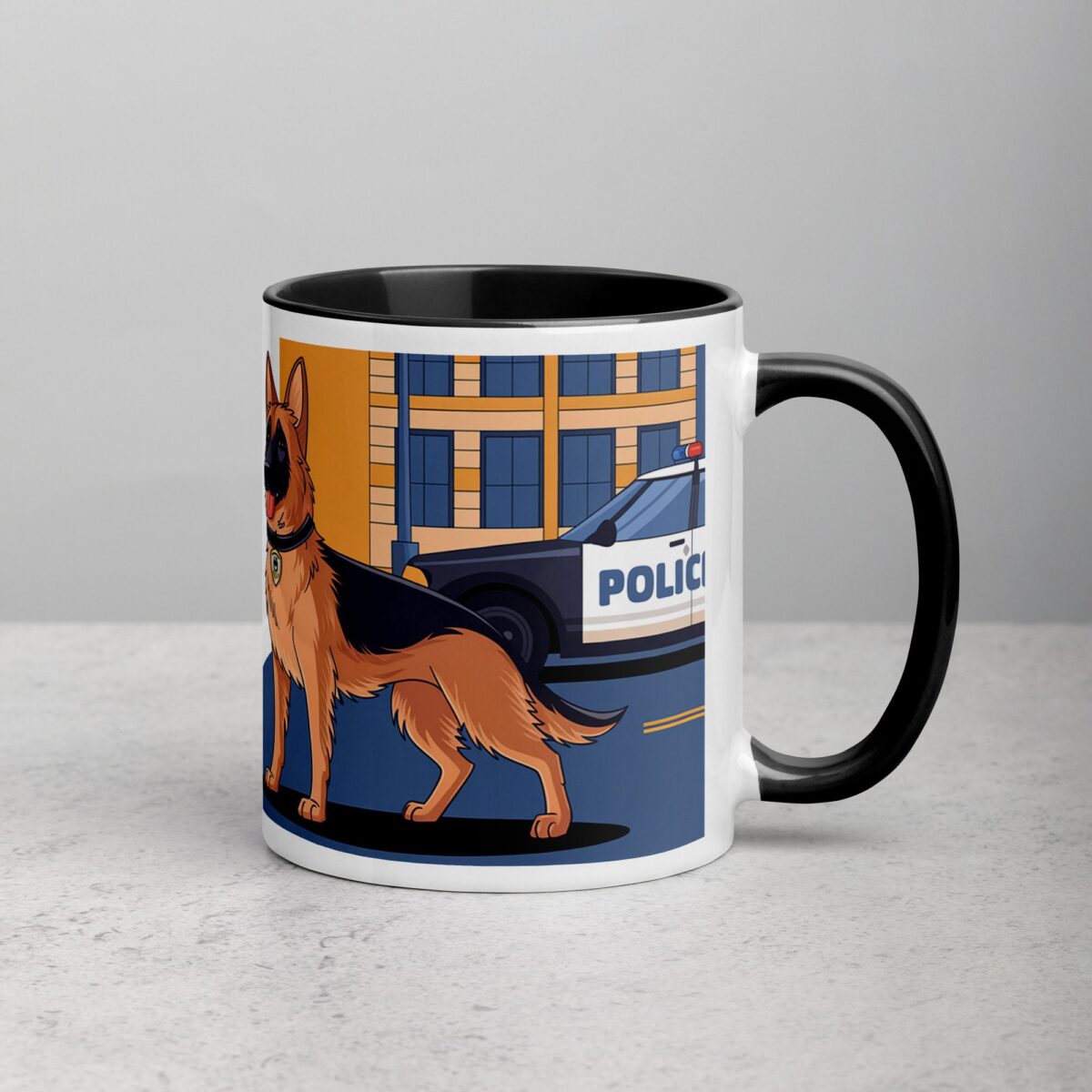 German Shepherd Patrol: Always on Duty Coffee Mug - Image 3