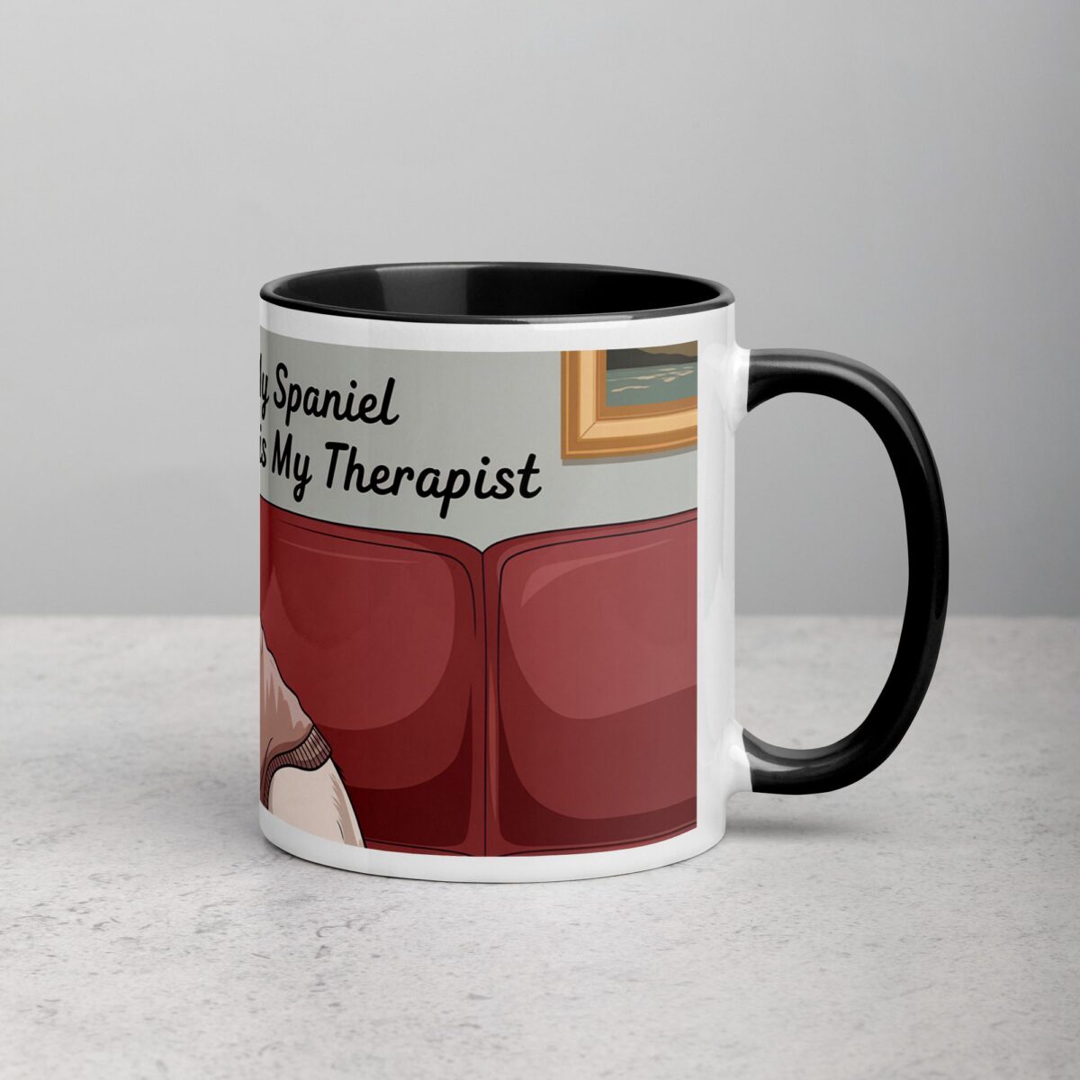 My Spaniel Is My Therapist Coffee Mug - Image 3